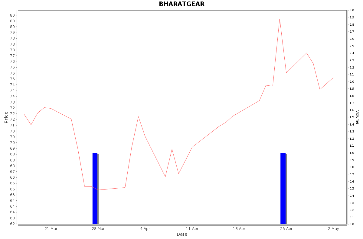 BHARATGEAR Daily Price Chart NSE Today