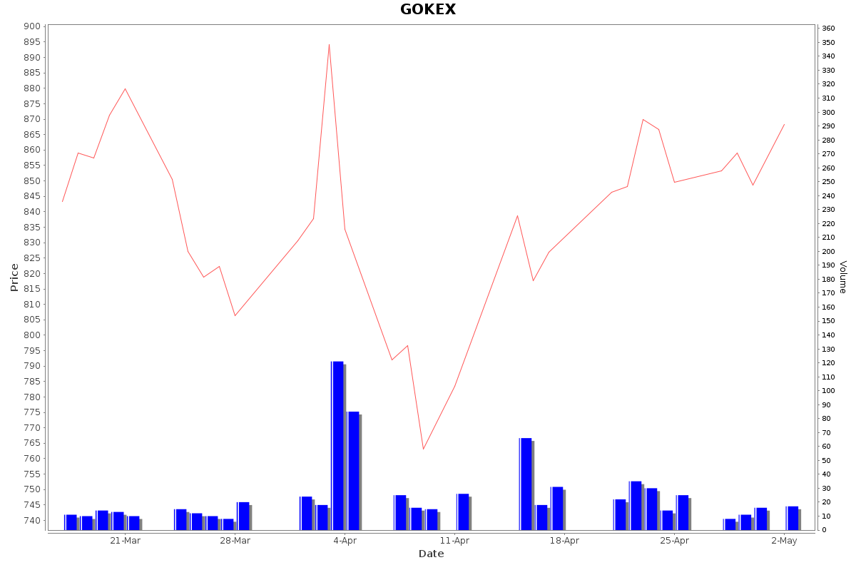 GOKEX Daily Price Chart NSE Today