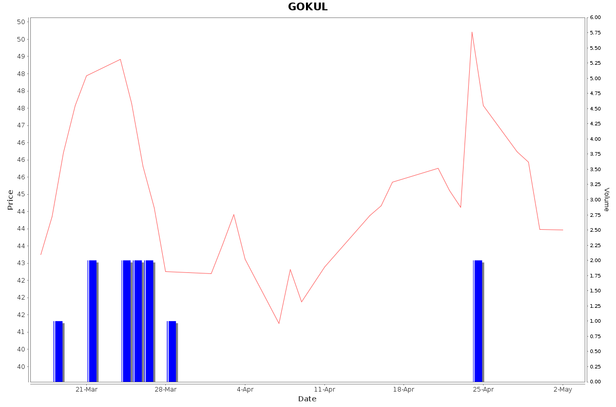 GOKUL Daily Price Chart NSE Today