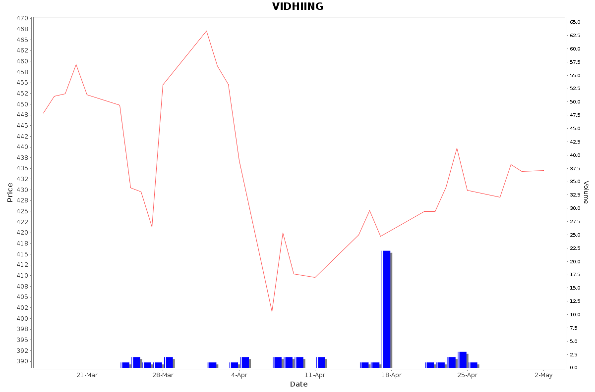 VIDHIING Daily Price Chart NSE Today