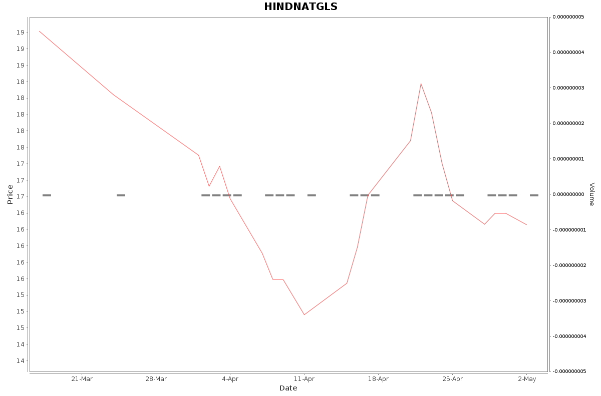 HINDNATGLS Daily Price Chart NSE Today